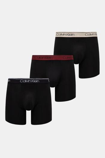 Boxerky Calvin Klein Underwear 3-pack pánské, černá barva