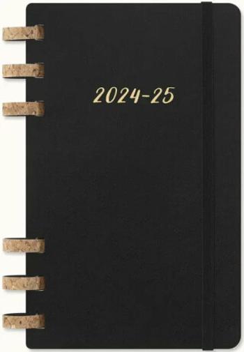 Moleskine academic spirálový, plánovací zápisník 2024-2025, měkký, černý, L