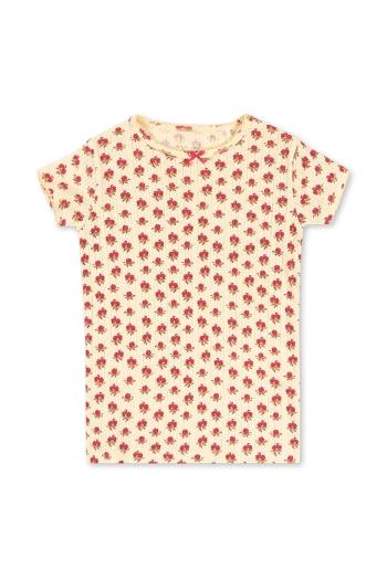 Tričko Konges Sløjd MINNIE TEE GOTS béžová farba, KS103151