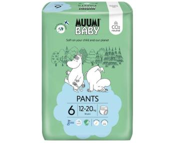 MUUMI Baby Pants 6 Junior 12-20 kg (36 ks), kalhotkové eko pleny