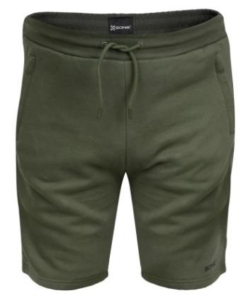 Sonik kraťasy green fleece shorts - l