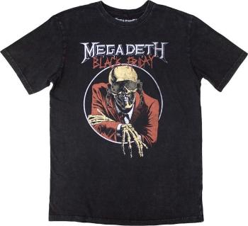 Megadeth Tričko Black Friday Stone Wash Unisex Charcoal Grey 2XL