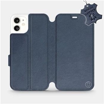 Flip pouzdro na mobil Apple iPhone 11 - Modré - kožené -   Blue Leather (5903226976379)