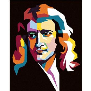 Zuty - Malování podle čísel - BAREVNÝ ISSAC NEWTON, 80x100 cm, vypnuté plátno na rám (HRAmmb11733nad)