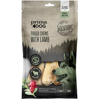 PrimaDog plněné žvýkací kosti jehně - brusinka L 13,5 cm 140 g (6430076894274)