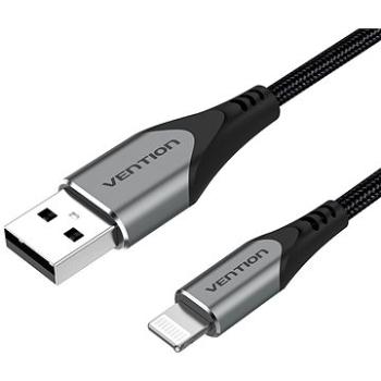 Vention Lightning MFi to USB 2.0 Braided Cable (C89) 0.5m Gray Aluminum Alloy Type (LABHD)