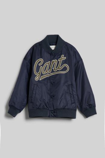 BUNDA GANT SCRIPT LOGO VARSITY JACKET EVENING BLUE