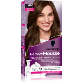 Schwarzkopf Perfect Mousse permanentní barva na vlasy odstín 600 Světle hnědý 1 ks