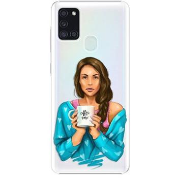 iSaprio Coffe Now - Brunette pro Samsung Galaxy A21s (cofnobru-TPU3_A21s)