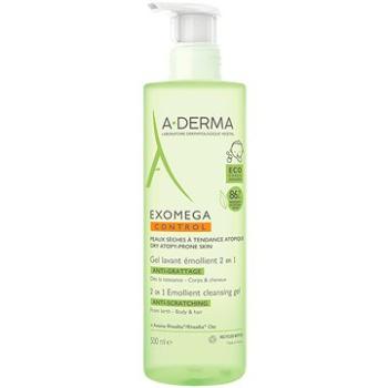 A-DERMA Exomega Control Zvláčňující mycí gel pro suchou kůži se sklonem k atopii 2v1 500 ml  (3282770144314)