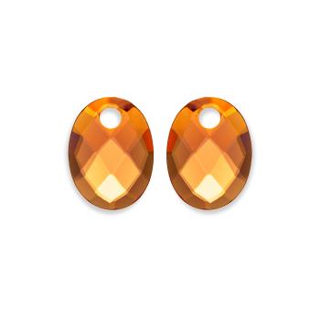 Sparkling Jewels Oválné přívěsky na náušnice z citrínu EAGEM38-MO