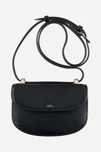 Kožená kabelka A.P.C. Sac Geneve Mini PXAWV-F61415 BLACK černá barva