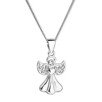 Evolution Group - Pavona Stříbrný náhrdelník Andělíček s krystalem Swarovski 32077.1