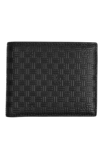 PENĚŽENKA GANT LEATHER SIGNATURE WEAVE WALLET BLACK