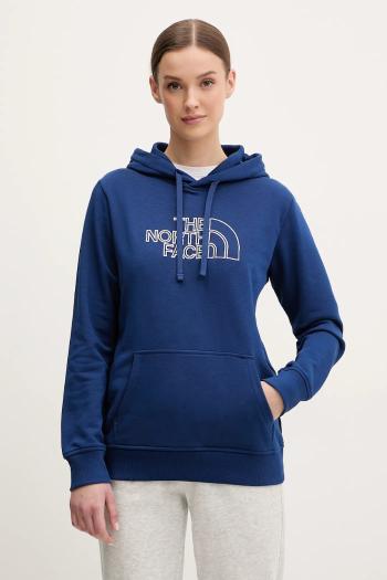 Mikina The North Face Drew Peak Light dámska, tmavomodrá farba, s kapucňou, s nášivkou, NF0A8C1DAQM1