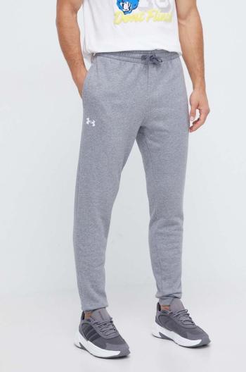 Tepláky Under Armour šedá barva, hladké, 1379774