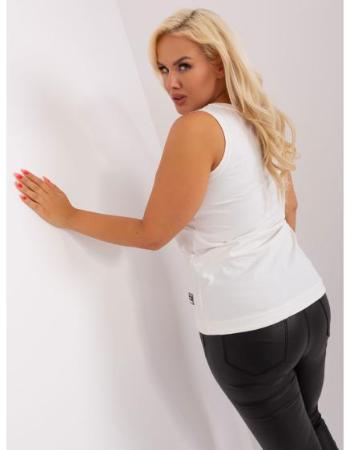 Dámský top bez rukávů plus size ZOYA ecru 