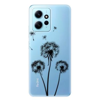 Odolné silikonové pouzdro iSaprio - Three Dandelions - black - Xiaomi Redmi Note 12 5G