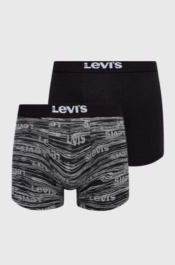 Boxerky Levi's 2-pack pánské, černá barva