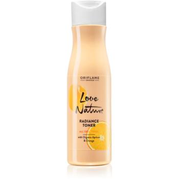 Oriflame Love Nature Organic Apricot & Orange rozjasňující pleťová voda pro hydrataci pleti a minimalizaci pórů 150 ml