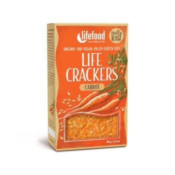 Life Crackers mrkvánky raw 80 g BIO   LIFEFOOD