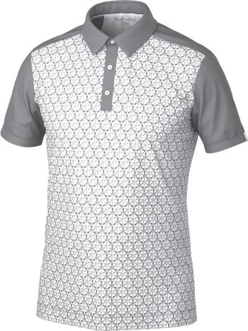 Galvin Green Mio Mens Breathable Short Sleeve Shirt Cool Grey/Sharkskin L Polo košile