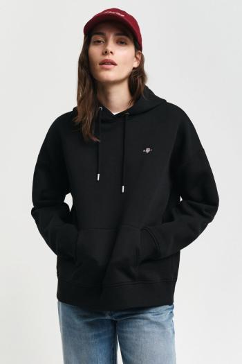 MIKINA GANT SHIELD HOODIE BLACK