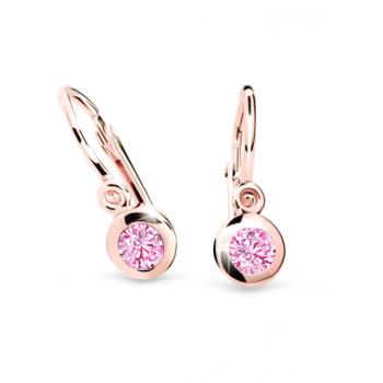 Cutie Jewellery Překrásné dětské náušnice z růžového zlata C1537-10-X-4 růžová