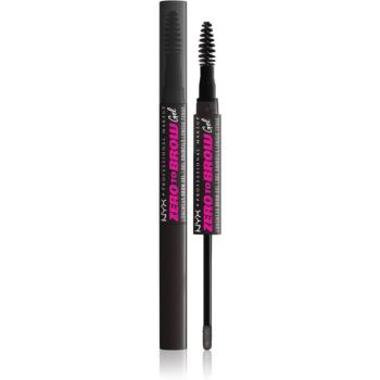 NYX Professional Makeup Zero To Brow Gel gel na obočí s aplikátorem odstín 08 Black 2 ml