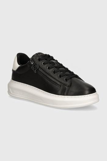 Kožené sneakers boty Karl Lagerfeld KAPRI MENS černá barva, KL52564