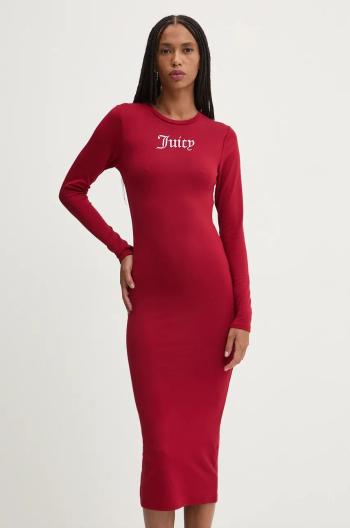 Šaty Juicy Couture DIZZIE DRESS červená barva, midi, JCWED24309