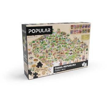 POPULAR MAPA ČESKÉ REPUBLIKY 160 KS Puzzle, mix, velikost