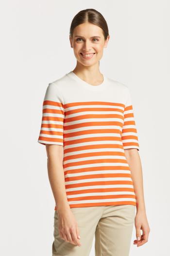 TRIČKO GANT STRIPED SS T-SHIRT PUMPKIN ORANGE