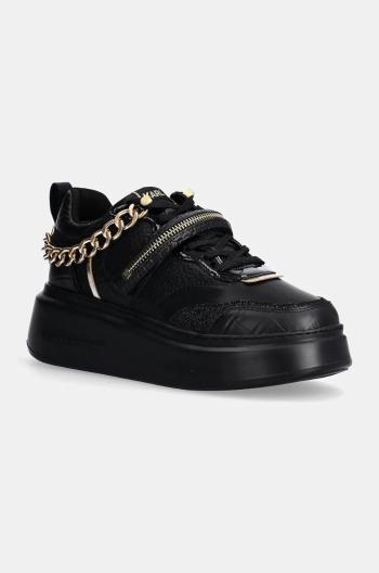 Kožené sneakers boty Karl Lagerfeld ANAKAPRI černá barva, KL63543