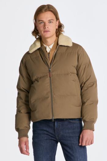 BUNDA GANT FLANNEL PADDED PUFFER JACKET DESERT BROWN