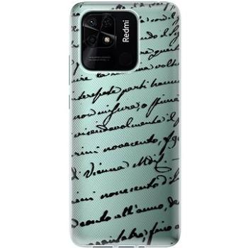 iSaprio Handwriting 01 pro black pro Xiaomi Redmi 10C (hawri01b-TPU3-Rmi10c)