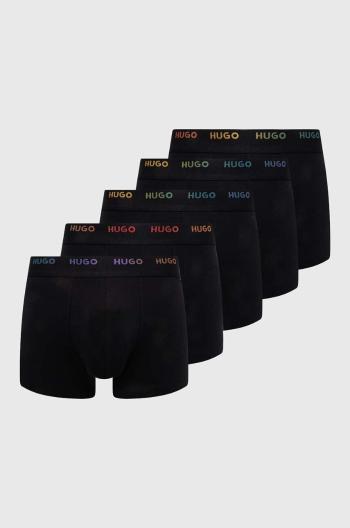 Boxerky HUGO 5-pack pánské, černá barva, 50515670