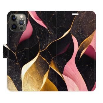 Flipové pouzdro iSaprio - Gold Pink Marble 02 - iPhone 12/12 Pro