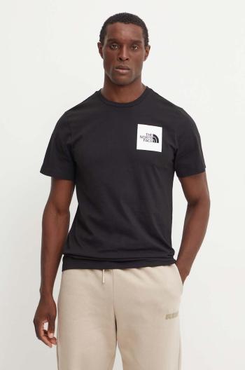 Tričko The North Face Fine Tee černá barva, s aplikací, NF0A8A6MJK31