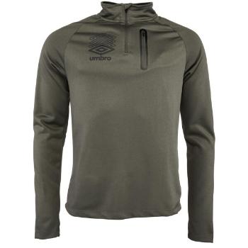 Umbro FW TERRACE POLY 1/4 ZIP Pánská mikina, khaki, velikost