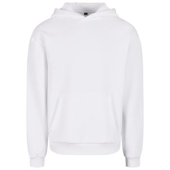 Build Your Brand Hebká pánská mikina přes hlavu Fluffy - Bílá | 2XL