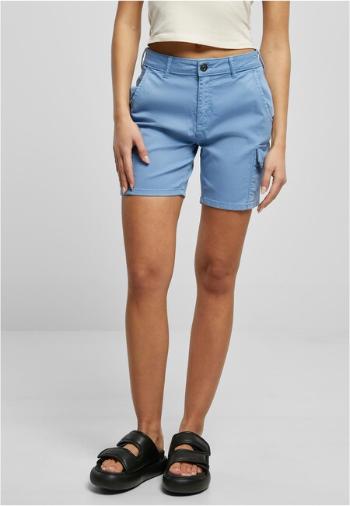 Urban Classics Ladies High Waist Cargo Shorts horizonblue - 27