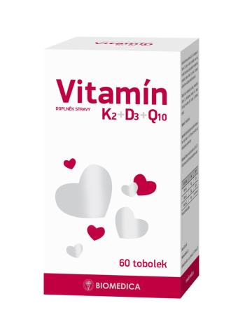 Biomedica Vitamín K2 + D3 + Q10 60 tobolek