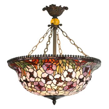 Závěsné světlo Tiffany Clementine- Ø 53*60 cm E27/3*60W 5LL-5976