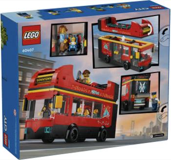 Červený dvoupodlažní vyhlídkový autobus - Lego City (60407)