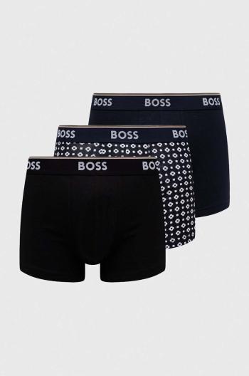 Boxerky BOSS 3-pack pánské, tmavomodrá barva, 50514950