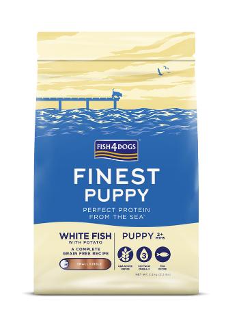 FISH4DOGS Granule malé pro štěňátka Finest bílá ryba s bramborami 1,5 kg, 2m+