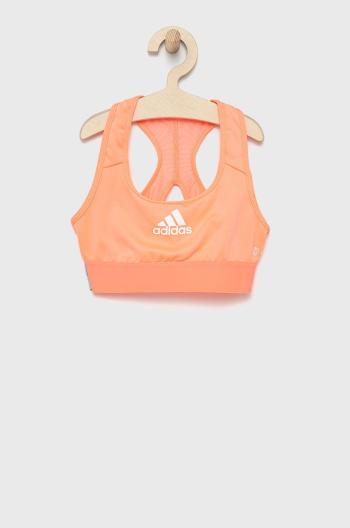 Dětská sportovní podprsenka adidas Performance HD4353 růžová barva