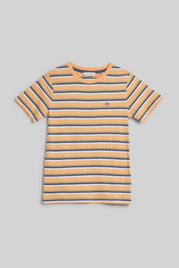 TRIČKO GANT STRIPED SHIELD T-SHIRT CORAL APRICOT