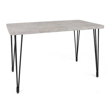 Masă de sufragerie Lagos Grey Black, gri